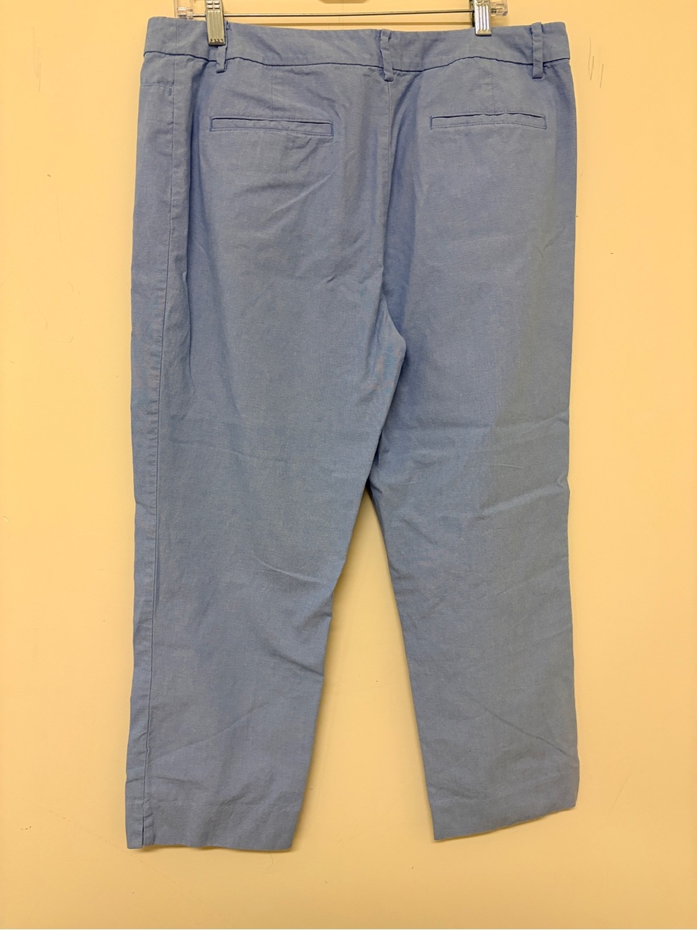 Talbots Light Blue Cotton Ankle Crop Pants Women’s Size 14 25” Inseam - Picture 3 of 9